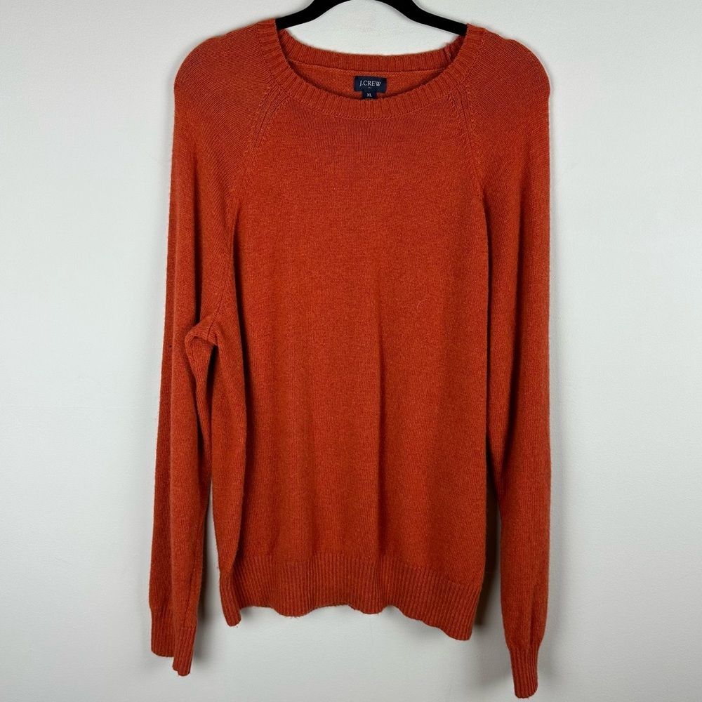 J. Crew rust orange wool blend sweater size XL
